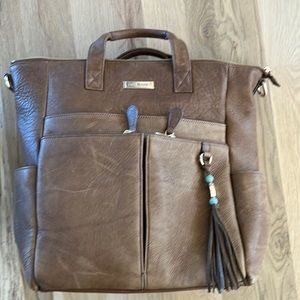 Lily Jade Old English Leather Bag. Caroline style